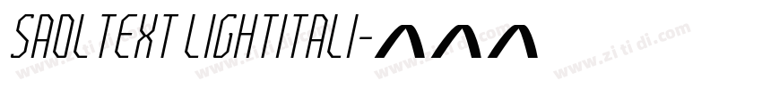 SaolText LightItali字体转换